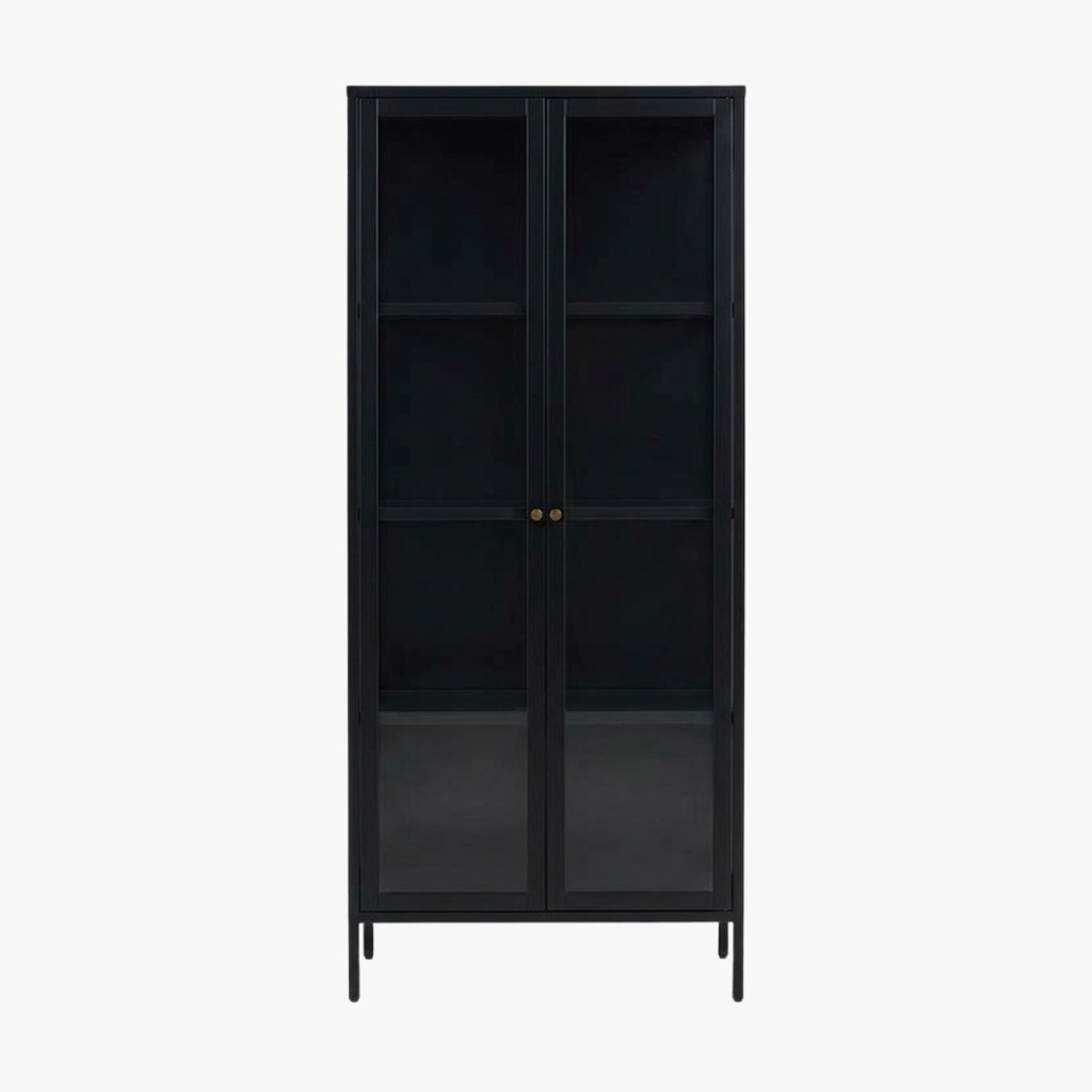 Aria Display Cabinet — Black Body: Spray Paint Steel Door & Side Panel: Tempered Glass Display Cabinet - photo 3