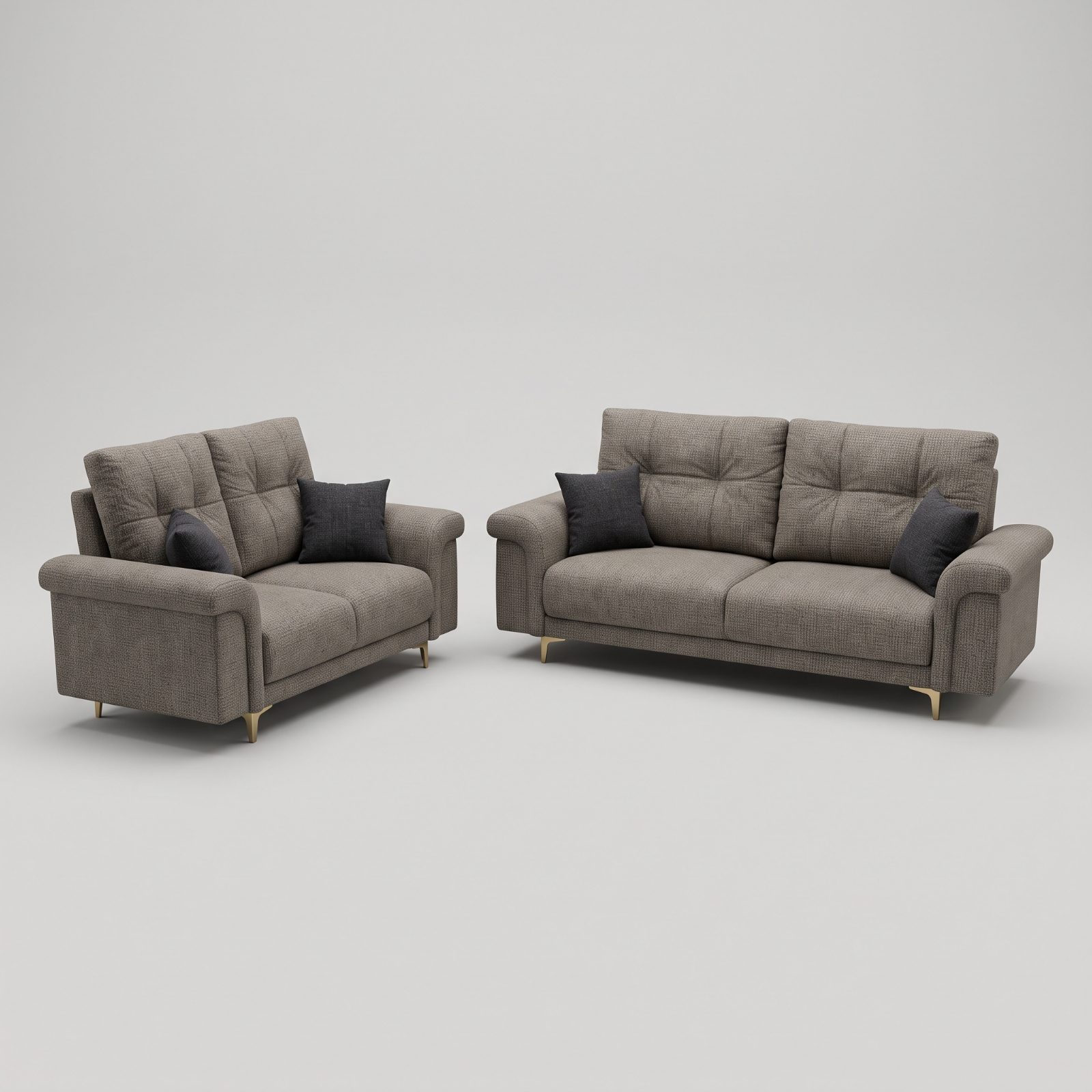 BAMBI 2+3 Sofa — All Colour (For Customize) Wood Frame / Metal Leg