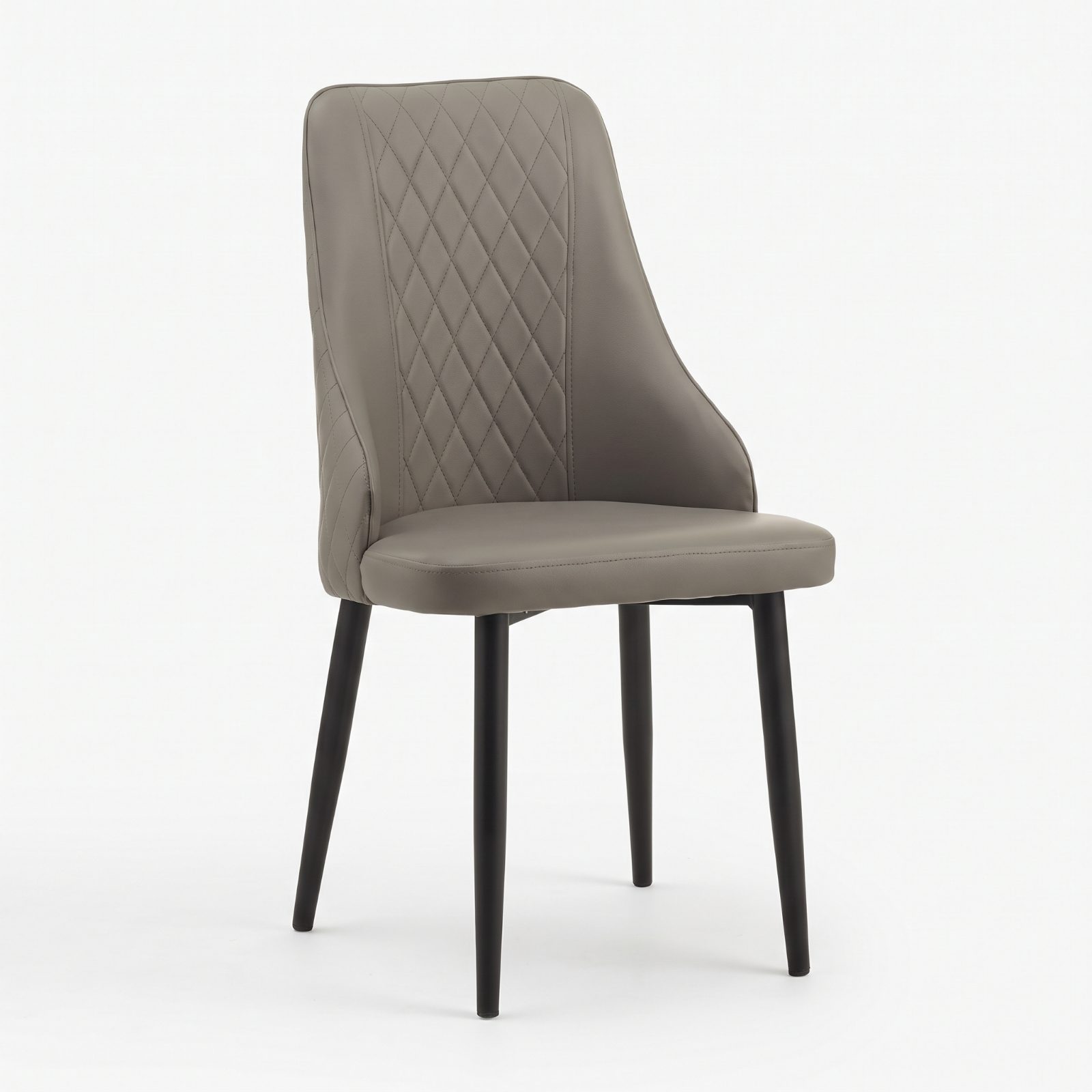 BANLEY Dining Chair — Khaki Cusion Seat / Metal Leg