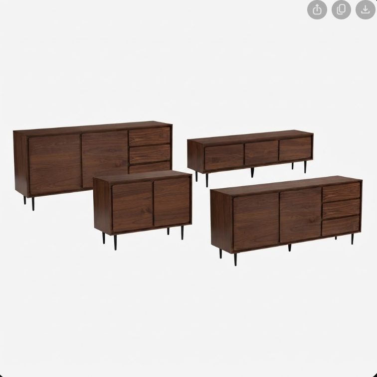 HITTA - Solid Living Series — Oak Colour Solid Veneer / Metal Leg Airbnb Collection