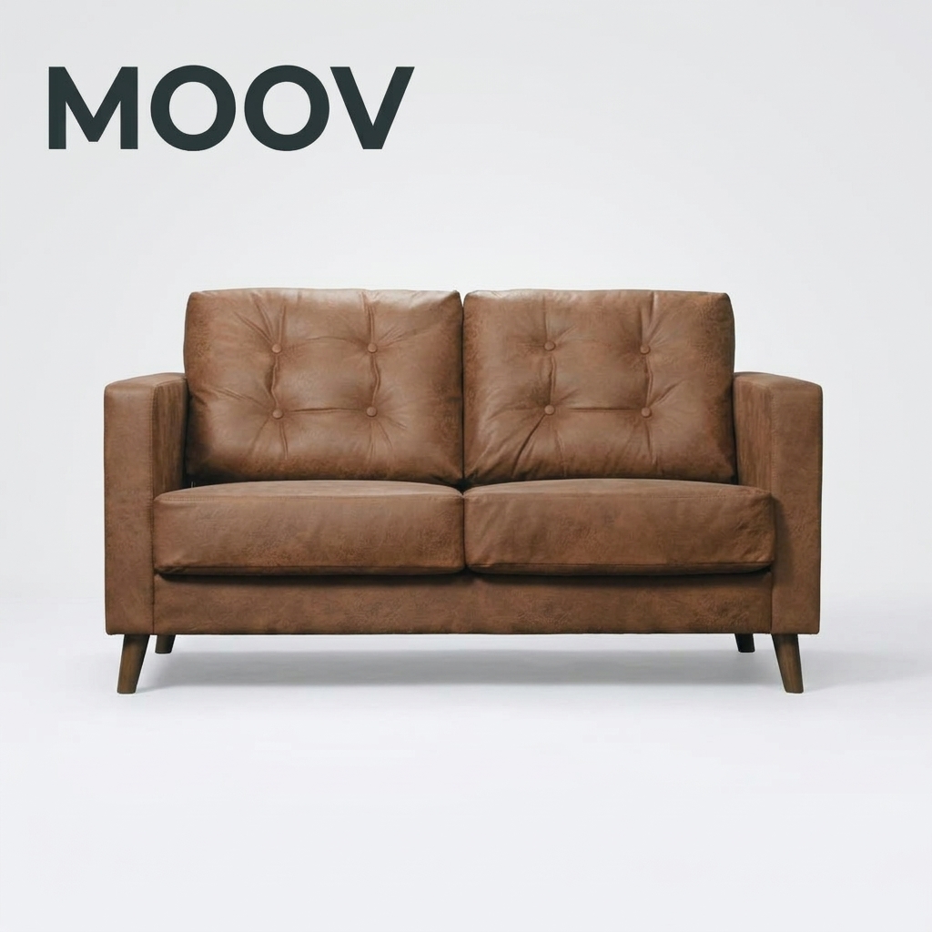 MOOV - 3 SEATER SOFA — Cowboy brown Wood 3 Seater Sofa