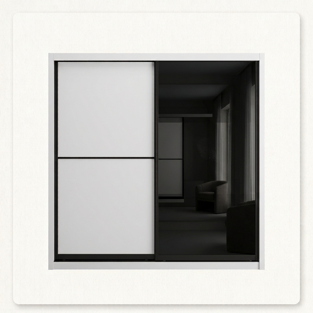 Semi Black Glass Door
