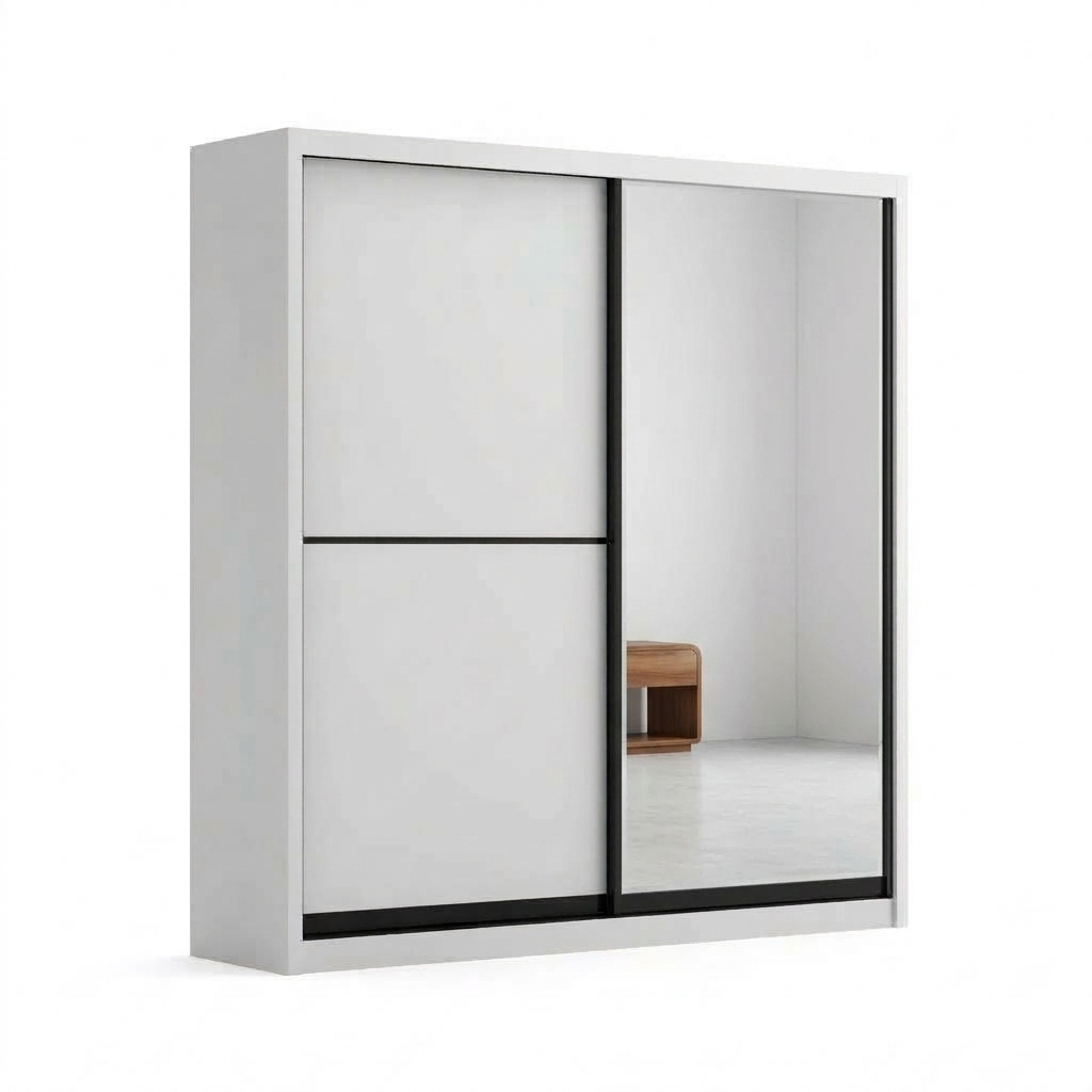 Semi Mirror Glass Door