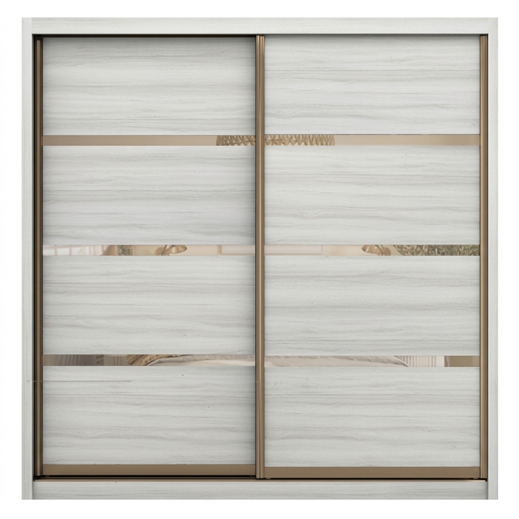 Rose Gold Trim - Sliding Door Wardrobe