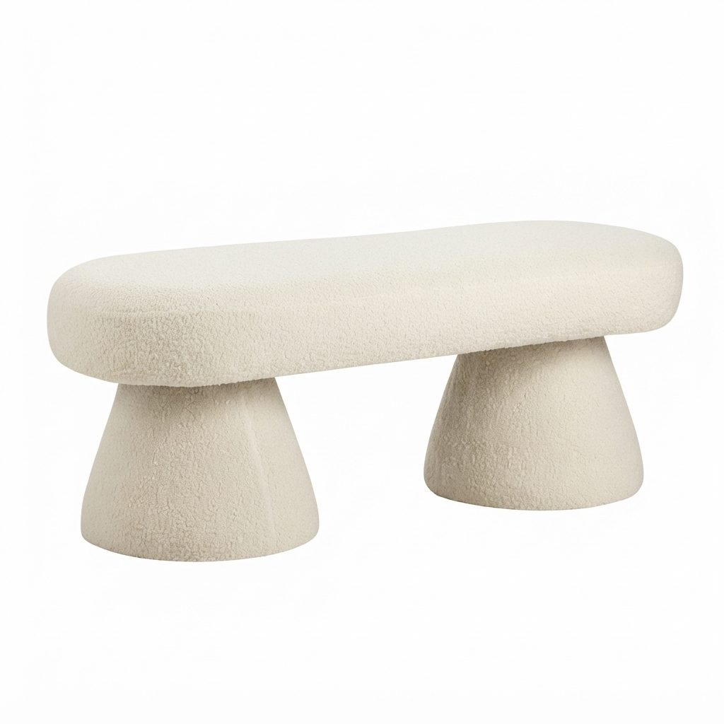 ZEE - Bench Chair — Cream / Pink CUSION Bench