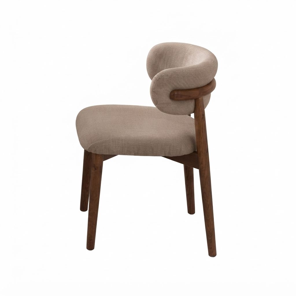 AMBIEN - Dining Set — Walnut Wooden / Pearl White Marble Marble Top Table / Solid Wood Chair Dining 1+8 Set - photo 2