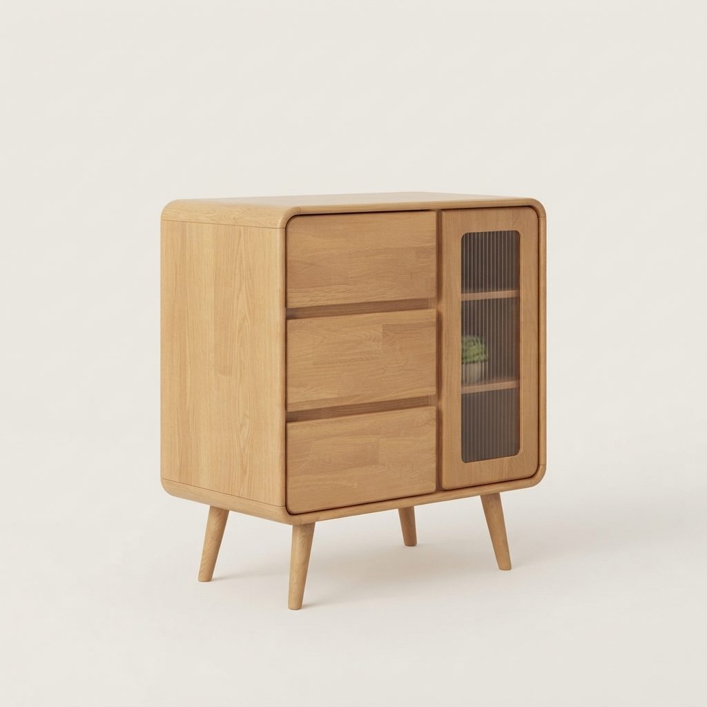 AKON - Muji Living Hall Set — Natural Rubber Wood Colour Wood Muji Style - photo 2
