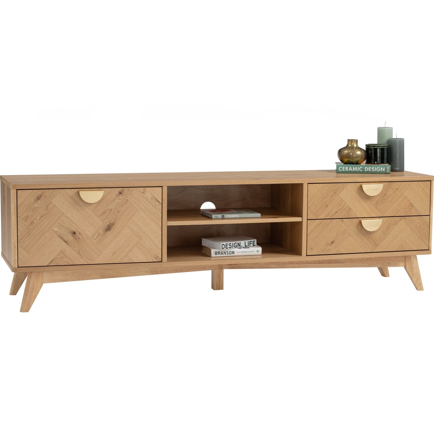 OZION - Nordic Living Series — MALAYSIAN OAK MDF and wrapped in premium Oak Veneer Muji Style
