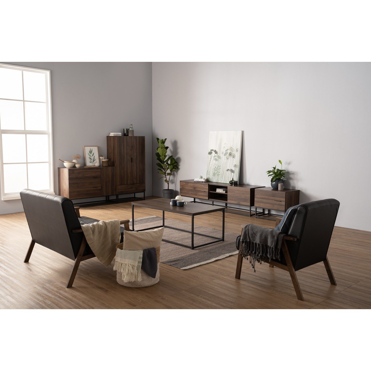 CAPRI - Essential Living Series — Walnut Laminated Board / Metal Leg Factory Style - photo 5