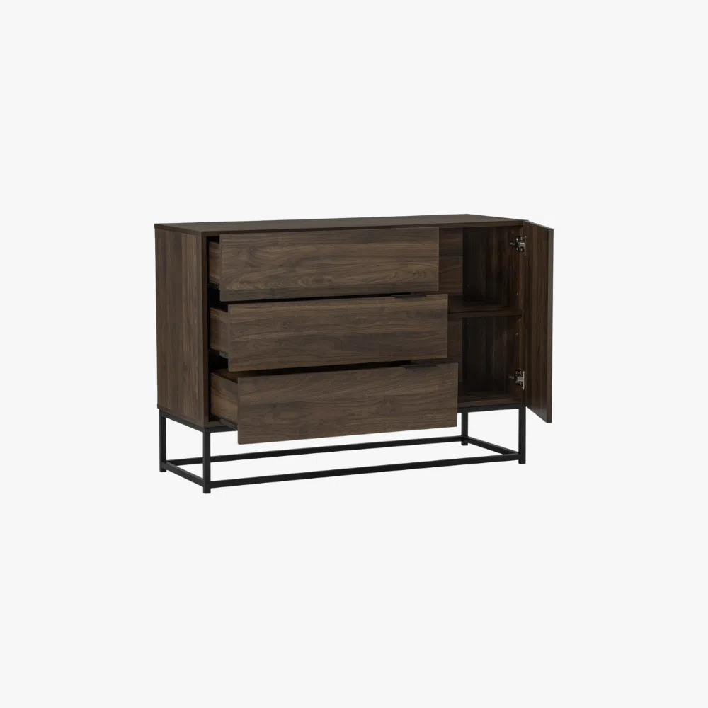 CAPRI - Essential Living Series — Walnut Laminated Board / Metal Leg Factory Style - photo 2