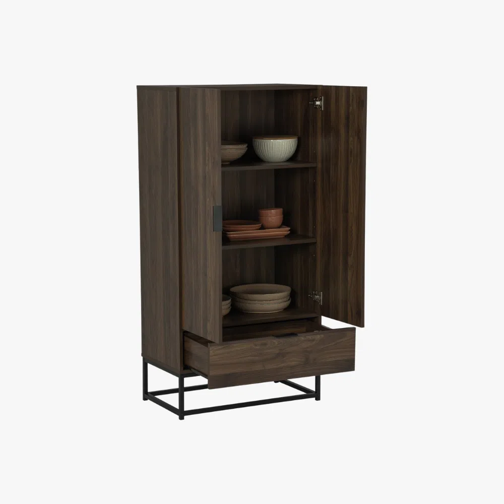 CAPRI - Essential Living Series — Walnut Laminated Board / Metal Leg Factory Style - photo 2