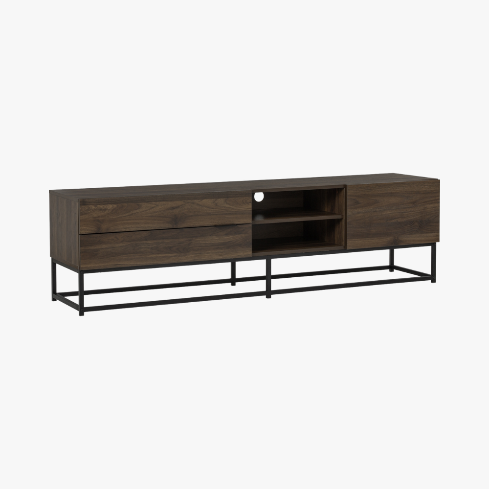 CAPRI - Essential Living Series — Walnut Laminated Board / Metal Leg Factory Style