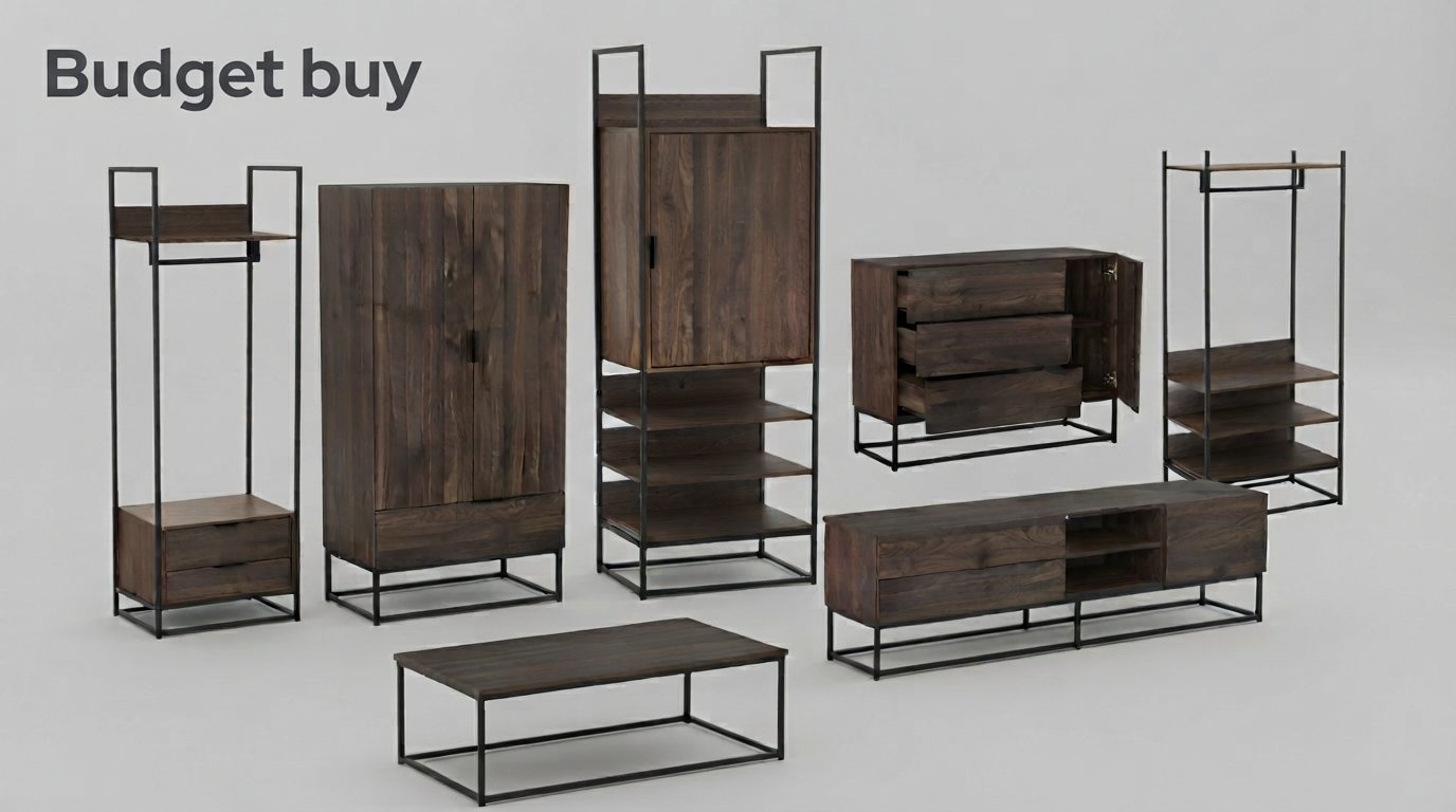 CAPRI - Essential Living Series — Walnut Laminated Board / Metal Leg Factory Style - photo 5