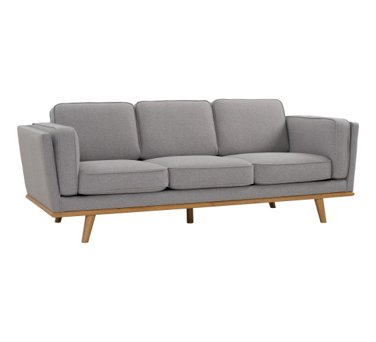 SIVEK 3 Seater Sofa — Grey / White / Khaki / Black PU SOLID WOOD+PLYWOOD FRAME 3 Seater Sofa