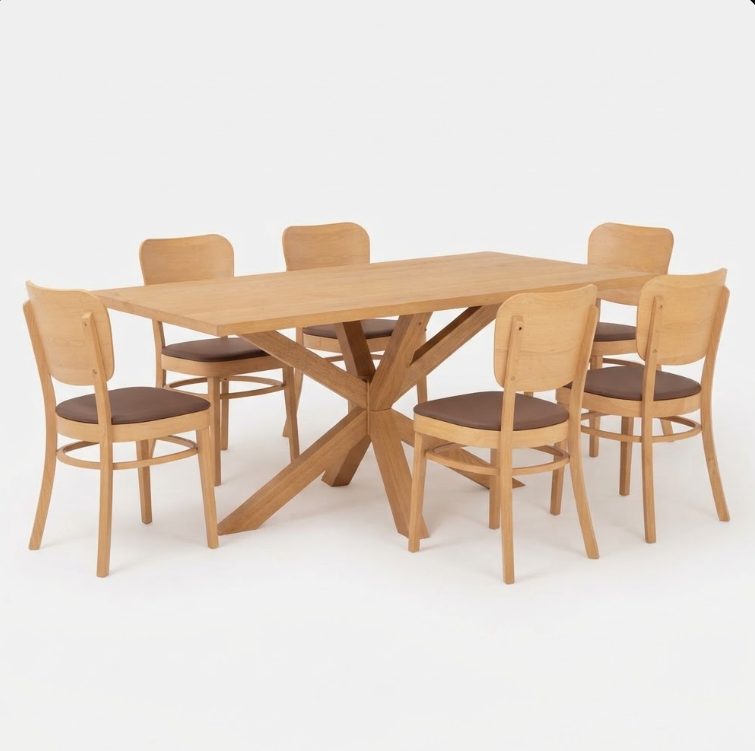TATAMI - Muji Dining Set — Natural Colour Wood Muji Style