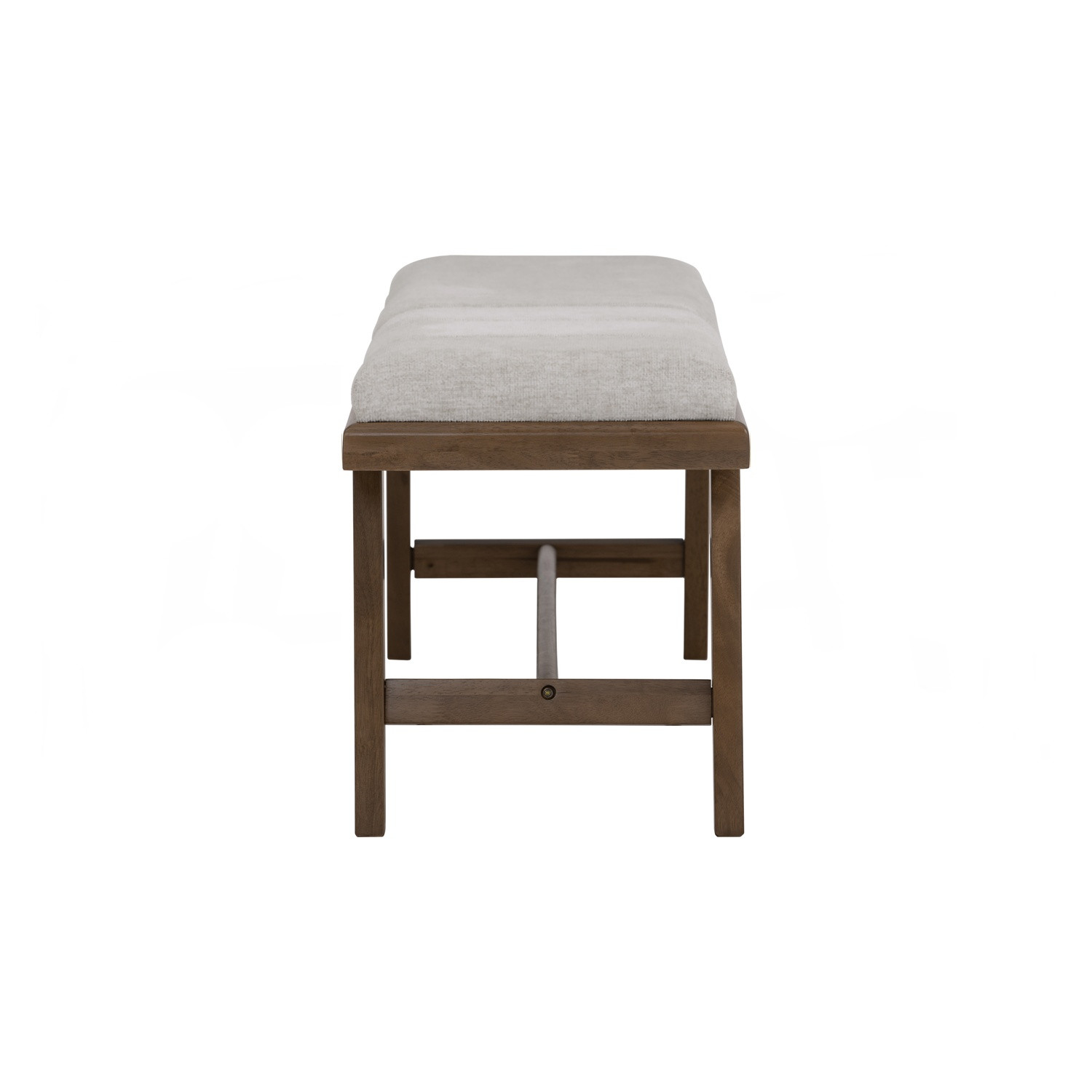 Naom Bench Chair 1.15m — Ash Woof & Grey / Beige & Natural Wood / Cusion Seat - photo 2
