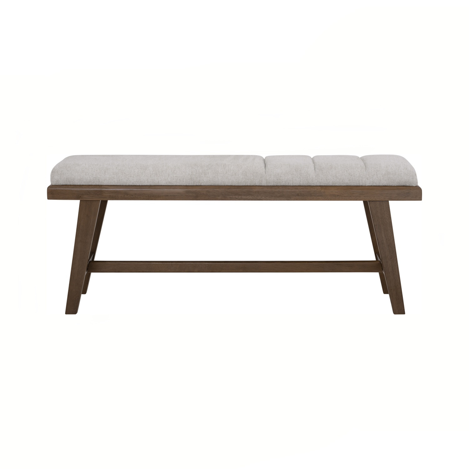 Naom Bench Chair 1.15m — Ash Woof & Grey / Beige & Natural Wood / Cusion Seat - photo 3