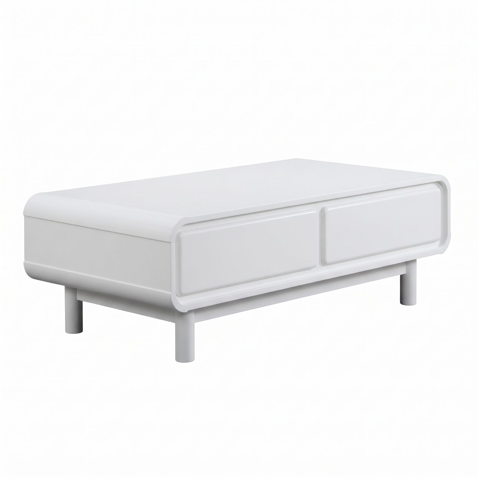 MINTI - White Living Series ( High Gloss ) — White ( High Gloss) Solid MDF / High Gloss Painted Boutique Hotel Choice