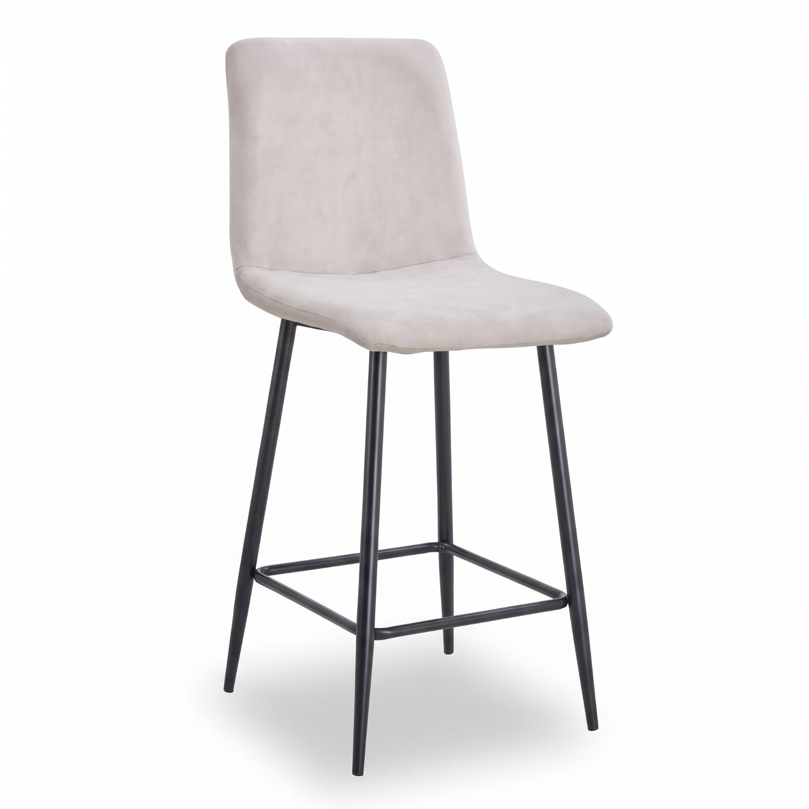 VERTIGO - Bar Chair — Beige / Grey Cusion Seat / Metal Leg Bar & Counter Stool