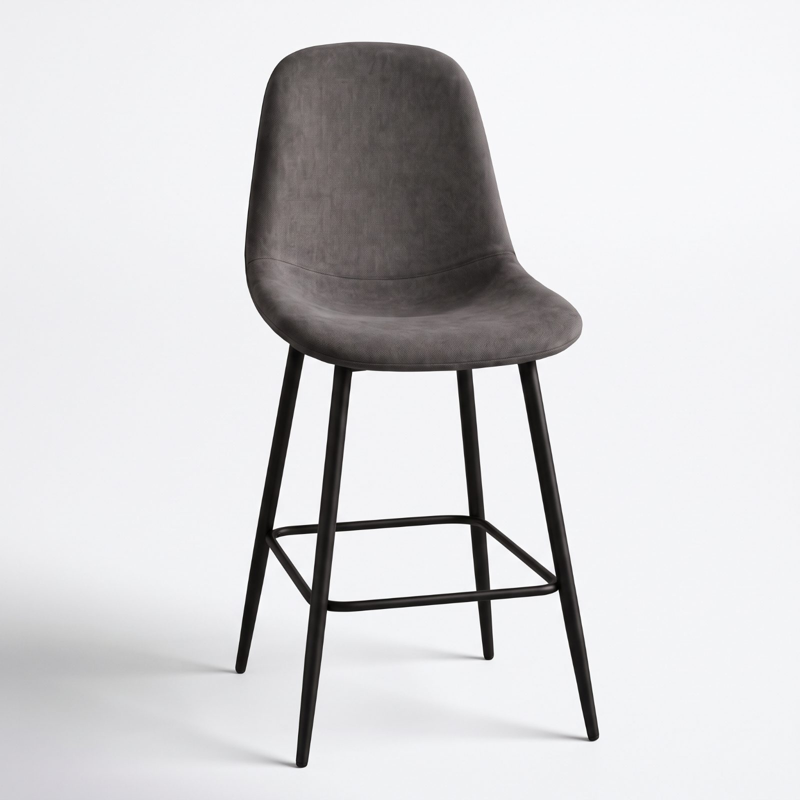 YAKI Bar Chair — Cream / Grey Cusion Seat / Metal Leg Bar & Counter Stool