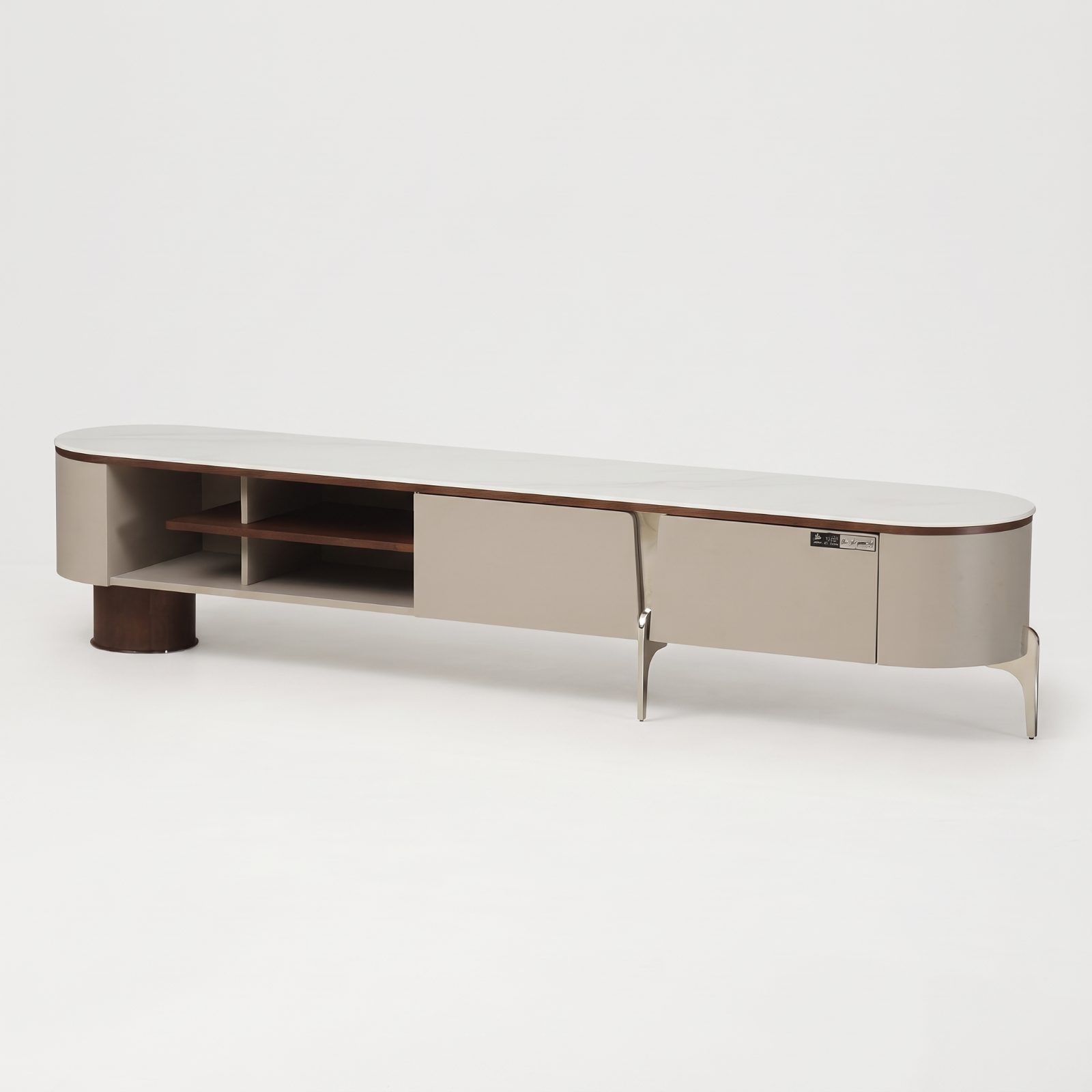 Jizco - Living Set — Nude Cream / Marble White TOP MDF / PVC Painted / Marble Top
