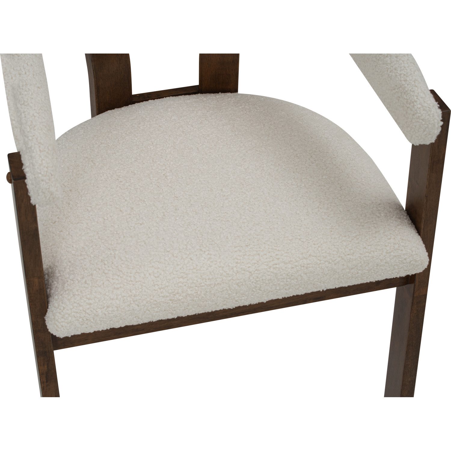 NANI - Dining Chair — Cocoa Colour Frame / White Chair Wood Dining Chair - photo 2