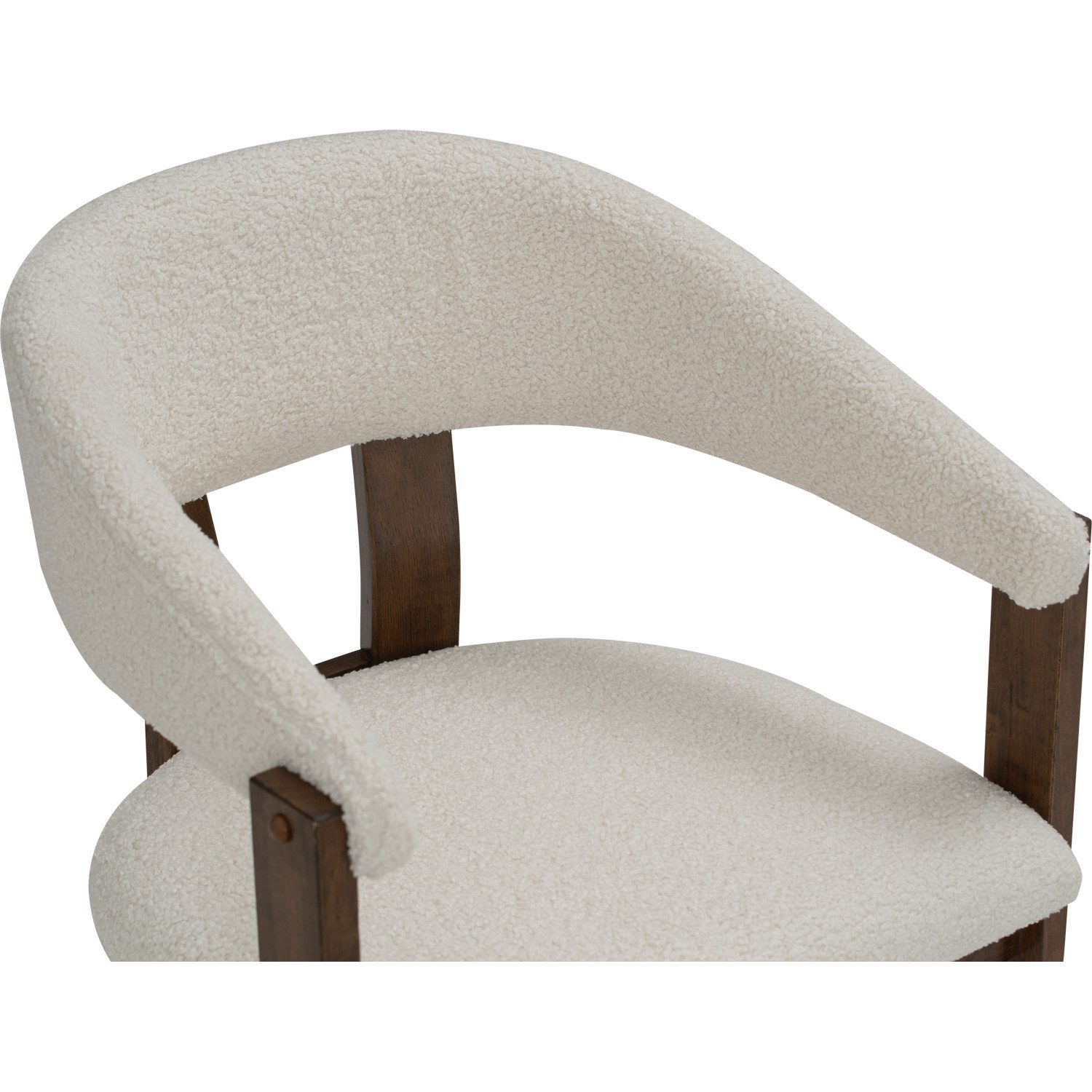 NANI - Dining Chair — Cocoa Colour Frame / White Chair Wood Dining Chair - photo 3