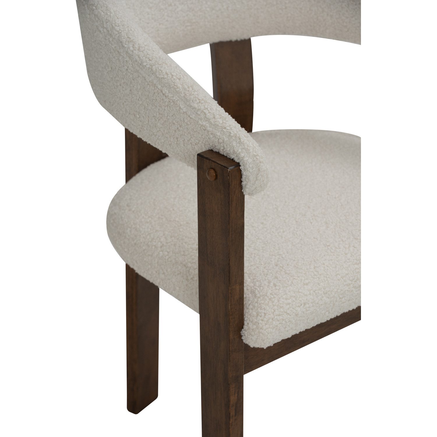 NANI - Dining Chair — Cocoa Colour Frame / White Chair Wood Dining Chair - photo 4