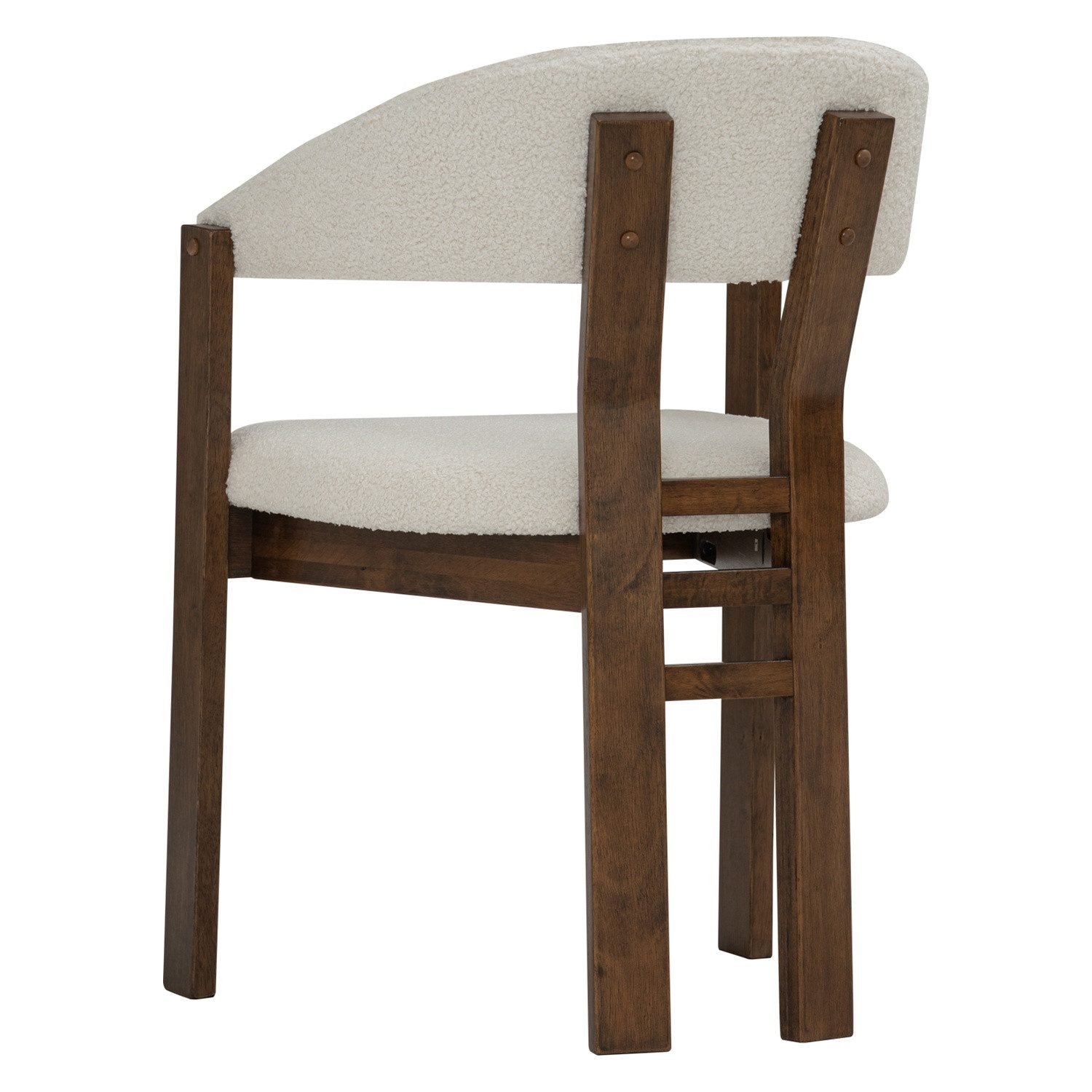 NANI - Dining Chair — Cocoa Colour Frame / White Chair Wood Dining Chair - photo 5