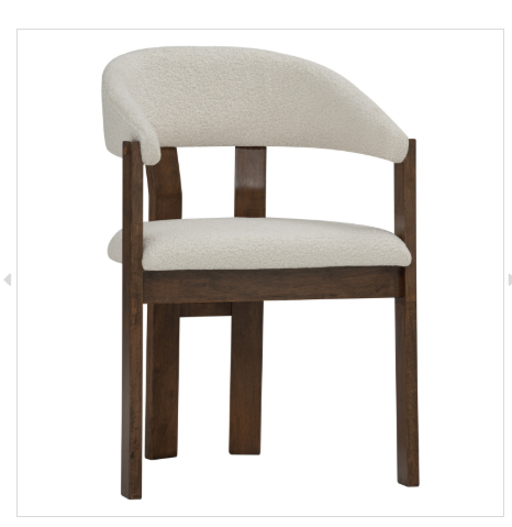 NANI - Dining Chair — Cocoa Colour Frame / White Chair Wood Dining Chair