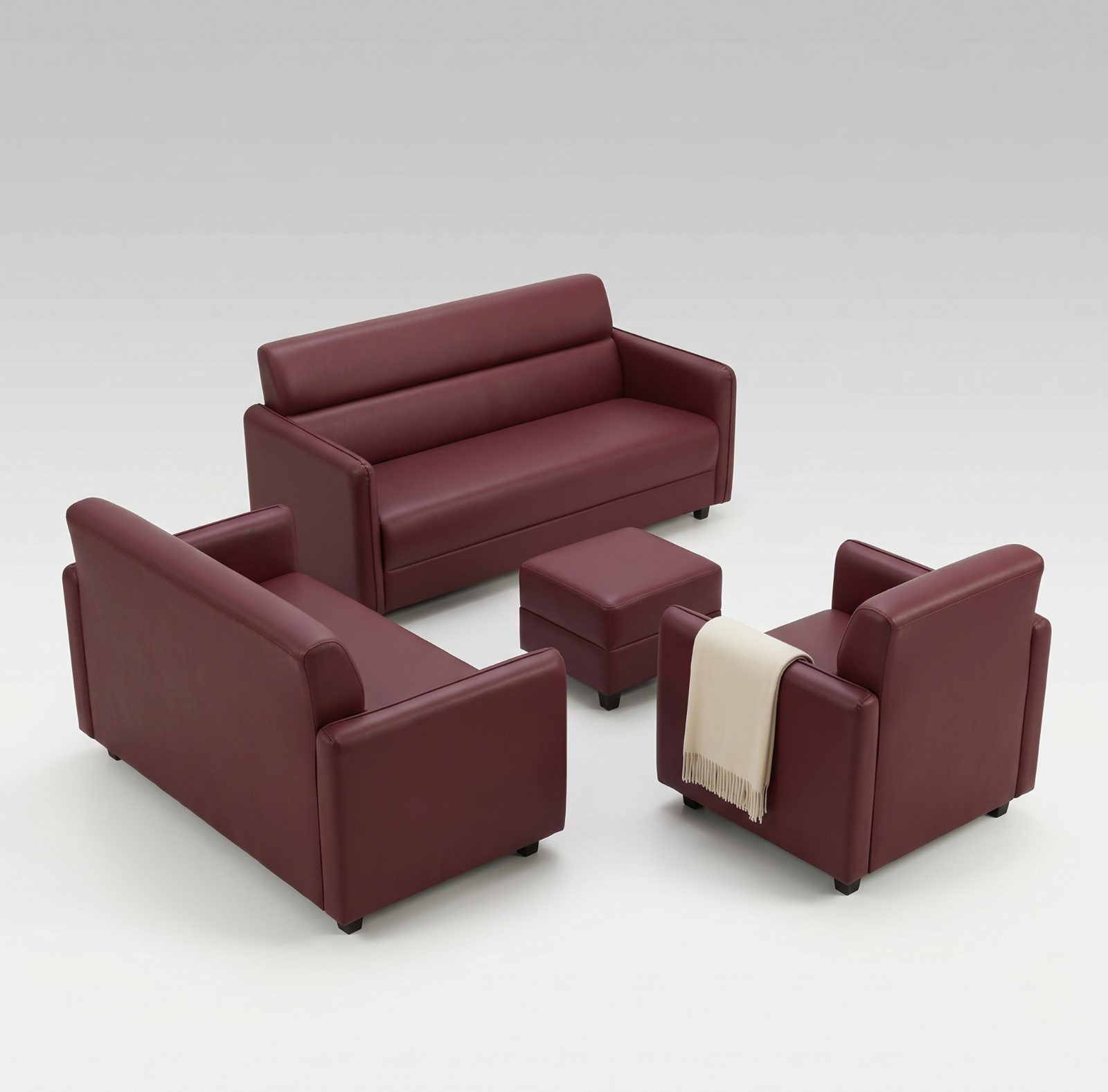 OPPIS Sofa — All Colour Selection Wood Frame / PU Sofa Set