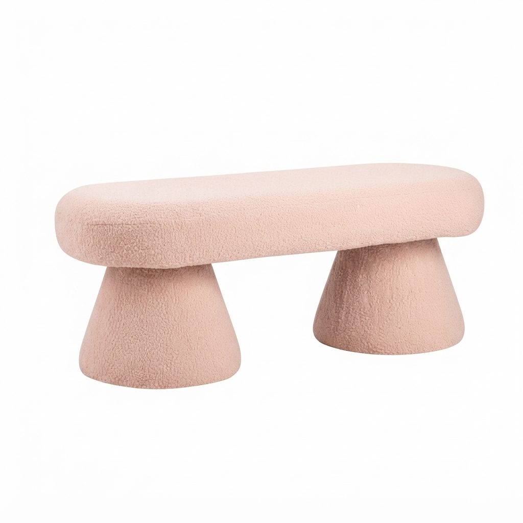 ZEE - Bench Chair — Cream / Pink CUSION